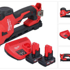 Grapadora a batería Milwaukee M12 BCST-402 12 V 19 x 25,4 mm + 2x baterías 4,0 Ah + cargador