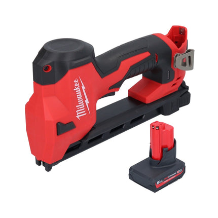 Milwaukee M12 BCST-501 Agrafeuse sans fil 12 V 19 x 25,4 mm + 1x batterie 5,0 Ah - sans chargeur