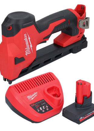 Milwaukee M12 BCST-501 Agrafeuse sans fil 12 V 19 x 25,4 mm + 1x batterie 5,0 Ah + chargeur