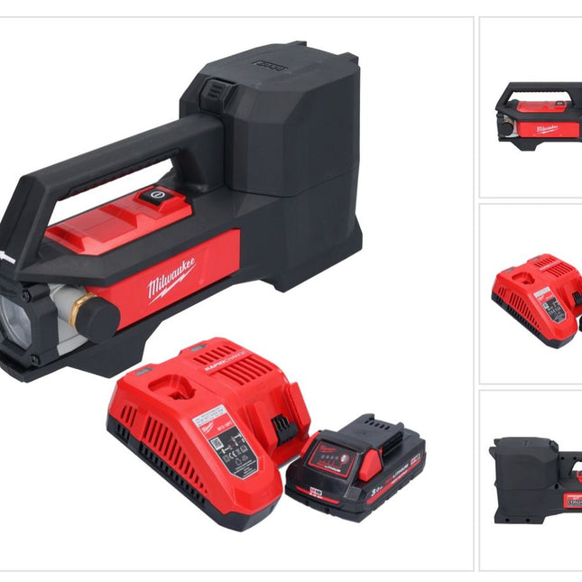 Bomba de trasvase a batería Milwaukee M18 BTP-301 18 V 1817 l/h + 1x batería 3,0 Ah + cargador
