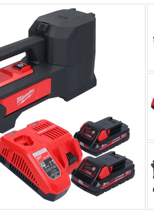 Bomba de trasvase a batería Milwaukee M18 BTP-302 18 V 1817 l/h + 2x baterías 3,0 Ah + cargador