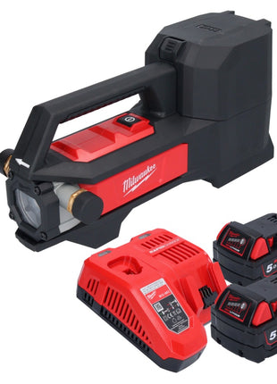 Bomba de trasvase a batería Milwaukee M18 BTP-502 18 V 1817 l/h + 2x baterías 5,0 Ah + cargador