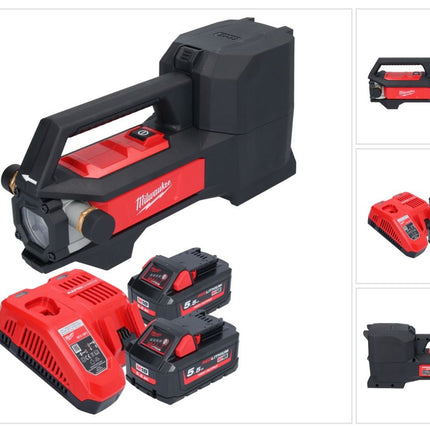 Pompe de transfert de batterie Milwaukee M18 BTP-552 18 V 1817 l/h + 2x batteries 5,5 Ah + chargeur