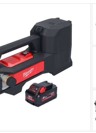 Bomba de trasvase a batería Milwaukee M18 BTP-801 18 V 1817 l/h + 1x batería 8,0 Ah - sin cargador