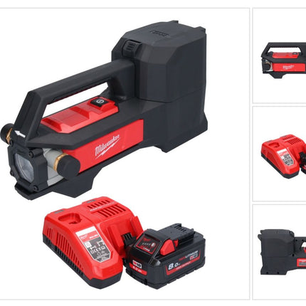 Pompe de transfert de batterie Milwaukee M18 BTP-801 18 V 1817 l/h + 1x batterie 8,0 Ah + chargeur