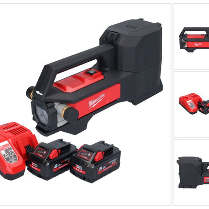 Pompe de transfert de batterie Milwaukee M18 BTP-802 18 V 1817 l/h + 2x batteries 8,0 Ah + chargeur