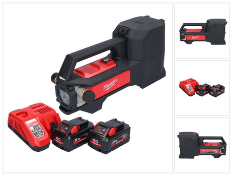 Bomba de trasvase a batería Milwaukee M18 BTP-802 18 V 1817 l/h + 2x batería 8,0 Ah + cargador