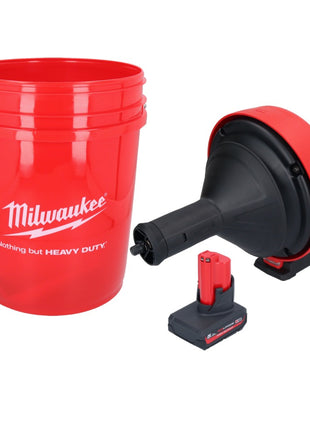 Milwaukee M12 BDC8-501C Akumulatorowa wyciorarka do rur 12 V + 1x akumulator 5,0 Ah + spirala + łyżka - bez ładowarki