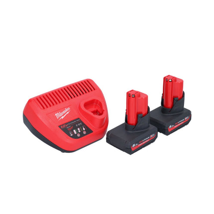 Milwaukee M12 BDC8-502C akumulatorowy udrażniacz do rur 12 V + 2x akumulator 5,0 Ah + ładowarka + spirala + wiadro