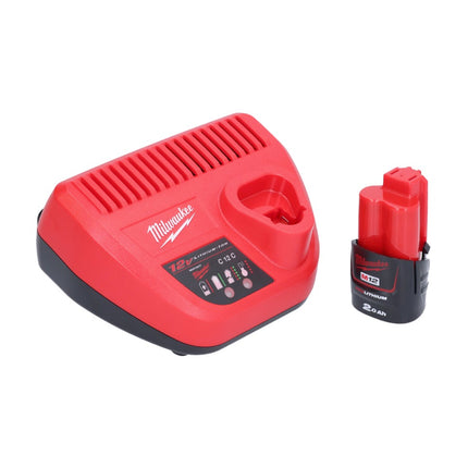 Milwaukee M12 PCG/310-201 Pistola de cartuchos a batería 12 V 310 ml + 1 batería 2,0 Ah + cargador