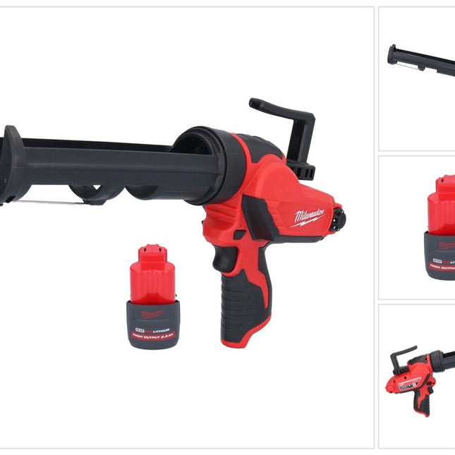 Milwaukee M12 PCG/310-251 Pistola per cartucce a batteria 12 V 310 ml + 1x batteria 2,5 Ah - senza caricabatteria