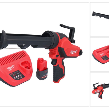 Milwaukee M12 PCG/310-251 Presse à cartouche sans fil 12 V 310 ml + 1x batterie 2,5 Ah + chargeur