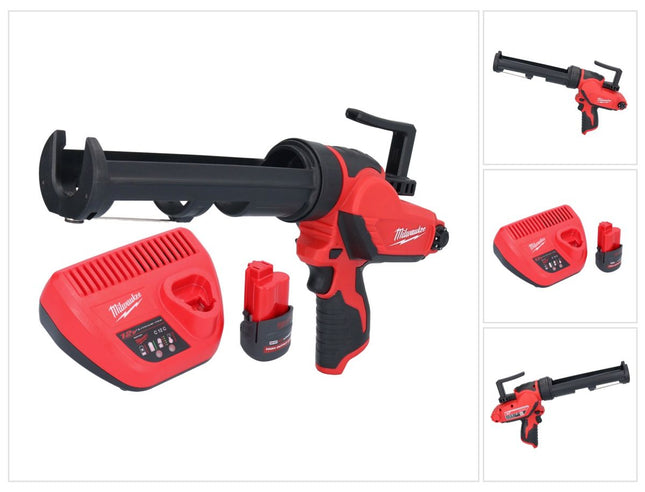 Milwaukee M12 PCG/310-251 cordless cartridge gun 12 V 310 ml + 1x battery 2.5 Ah + charger
