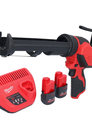 Pistola de cartuchos a batería Milwaukee M12 PCG/310-252 12 V 310 ml + 2x baterías 2,5 Ah + cargador