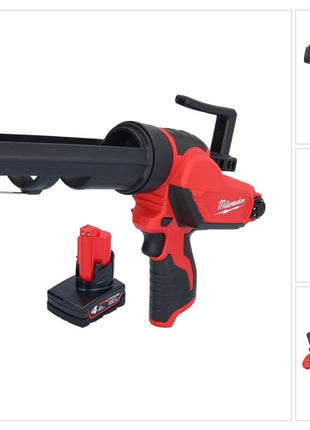 Pistolet à cartouche sans fil Milwaukee M12 PCG/310-401 12 V 310 ml + 1x batterie 4,0 Ah - sans chargeur