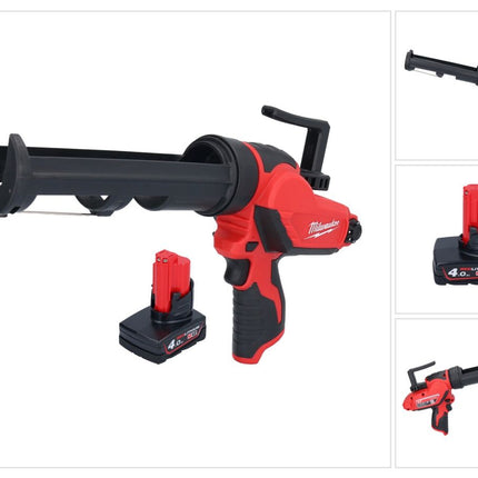 Pistola de cartuchos a batería Milwaukee M12 PCG/310-401 12 V 310 ml + 1x batería 4,0 Ah - sin cargador