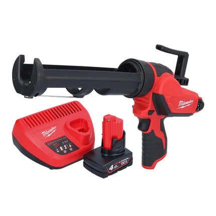 Pistola de cartuchos a batería Milwaukee M12 PCG/310-401 12 V 310 ml + 1x batería 4,0 Ah + cargador