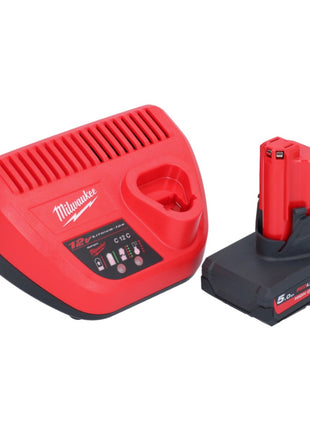 Pistola de cartuchos a batería Milwaukee M12 PCG/310-501 12 V 310 ml + 1x batería 5,0 Ah + cargador