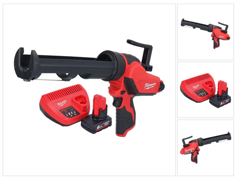 Milwaukee M12 PCG/310-601 Akku Kartuschenpresse 12 V 310 ml + 1x Akku 6,0 Ah + Ladegerät