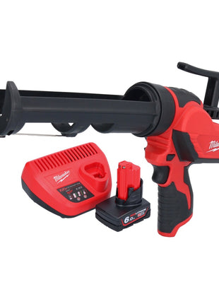 Pistola de cartuchos a batería Milwaukee M12 PCG/310-601 12 V 310 ml + 1x batería 6,0 Ah + cargador