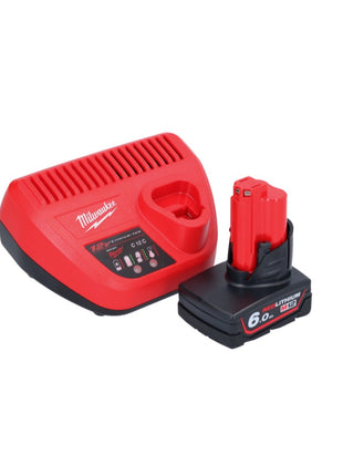 Pistola de cartuchos a batería Milwaukee M12 PCG/310-601 12 V 310 ml + 1x batería 6,0 Ah + cargador