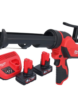 Pistolet à cartouche à batterie Milwaukee M12 PCG/310-602 12 V 310 ml + 2x batteries 6,0 Ah + chargeur