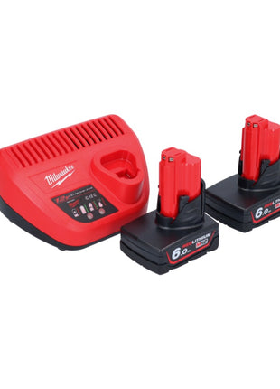 Pistola de cartuchos a batería Milwaukee M12 PCG/310-602 12 V 310 ml + 2x baterías 6,0 Ah + cargador