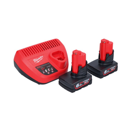 Pistola de cartuchos a batería Milwaukee M12 PCG/310-602 12 V 310 ml + 2x baterías 6,0 Ah + cargador
