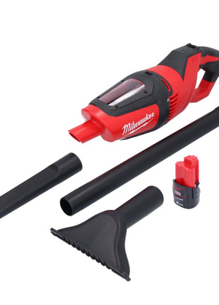 Milwaukee M12 HV-201 Akku Staubsauger 12 V + 1x Akku 2,0 Ah - ohne Ladegerät