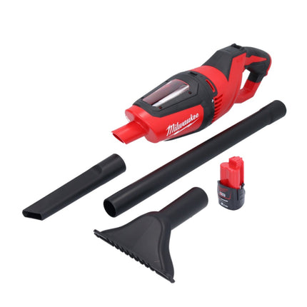 Aspirador de batería Milwaukee M12 HV-201 12 V + 1x batería 2,0 Ah - sin cargador