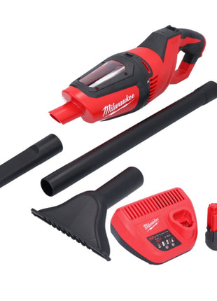 Aspirador a batería Milwaukee M12 HV-252 12 V + 2x baterías 2,5 Ah + cargador