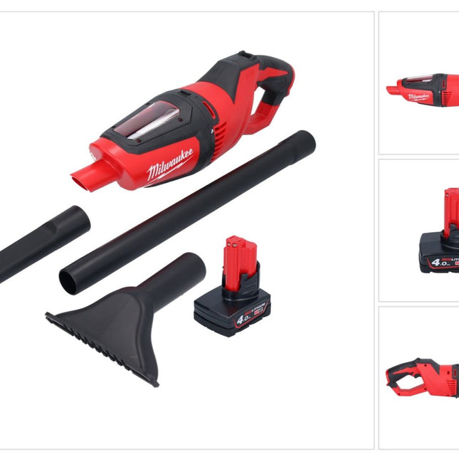 Aspirador de batería Milwaukee M12 HV-401 12 V + 1x batería 4,0 Ah - sin cargador