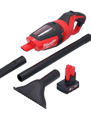 Aspirateur à batterie Milwaukee M12 HV-401 12 V + 1x batterie 4,0 Ah - sans chargeur