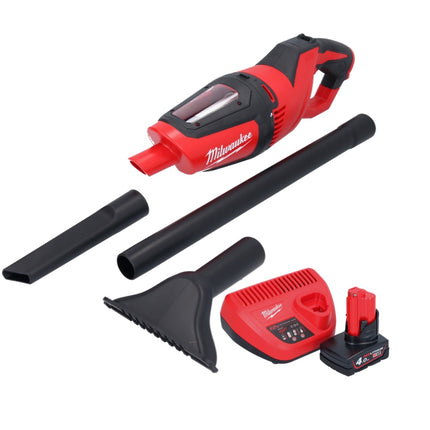Aspirador a batería Milwaukee M12 HV-401 12 V + 1x batería 4,0 Ah + cargador