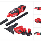 Aspirador a batería Milwaukee M12 HV-402 12 V + 2x baterías 4,0 Ah + cargador