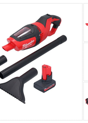 Aspirateur sans fil Milwaukee M12 HV-501 12 V + 1x batterie 5,0 Ah - sans chargeur