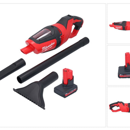 Aspirador de batería Milwaukee M12 HV-501 12 V + 1x batería 5,0 Ah - sin cargador