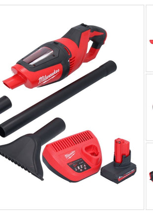 Odkurzacz akumulatorowy Milwaukee M12 HV-501 12 V + 1x akumulator 5,0 Ah + ładowarka