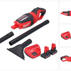 Aspirador de batería Milwaukee M12 HV-502 12 V + 2x baterías 5,0 Ah + cargador