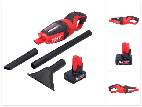 Odkurzacz akumulatorowy Milwaukee M12 HV-601 12 V + 1x akumulator 6,0 Ah - bez ładowarki