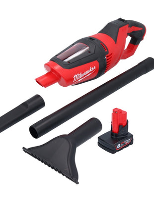 Aspirateur à batterie Milwaukee M12 HV-601 12 V + 1x batterie 6,0 Ah + chargeur