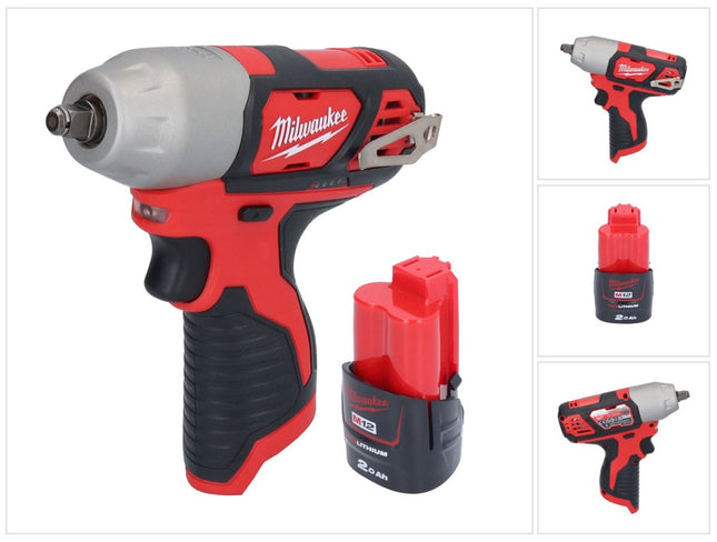 Milwaukee M12 BIW38-201 llave de impacto sin cable 12 V 135 Nm 3/8" + 1x batería recargable 2.0 Ah - sin cargador