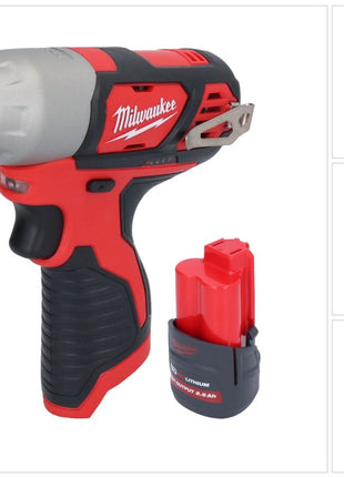 Llave de impacto inalámbrica Milwaukee M12 BIW38-251 12 V 135 Nm 3/8˝ + 1x batería 2,5 Ah - sin cargador