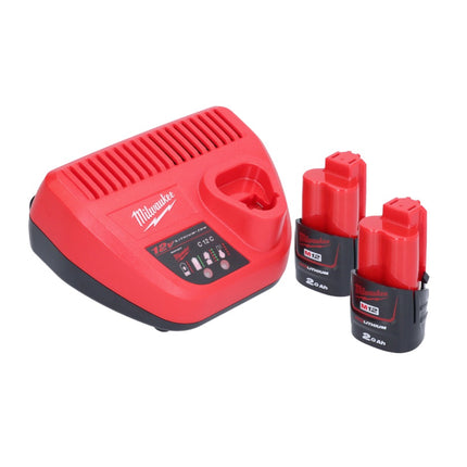 Llave de impacto inalámbrica Milwaukee M12 BIW38-202C 12 V 135 Nm 3/8˝ (4933443899) + 2x batería 2,0 Ah + cargador + estuche