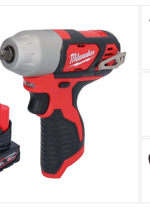 Milwaukee M12 BIW38-401 Clé à choc sans fil 12 V 135 Nm 3/8 + 1x batterie 4,0 Ah - sans chargeur