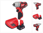 Milwaukee M12 BIW38-401 Clé à choc sans fil 12 V 135 Nm 3/8 + 1x batterie 4,0 Ah + chargeur