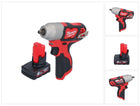 Milwaukee M12 BIW38-601 akumulatorowy klucz udarowy 12 V 135 Nm 3/8˝ + 1x akumulator 6,0 Ah - bez ładowarki