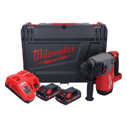 Milwaukee M18 ONEFHX-302X Akumulatorowy młot udarowo-obrotowy 18 V 2,5 J SDS-Plus Brushless + 2x akumulator 3,0 Ah + ładowarka + skrzynka HD