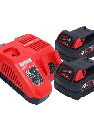 Martillo combinado a batería Milwaukee M18 ONEFHX-402X 18 V 2,5 J SDS-Plus sin escobillas + 2x batería 4,0 Ah + cargador + caja HD