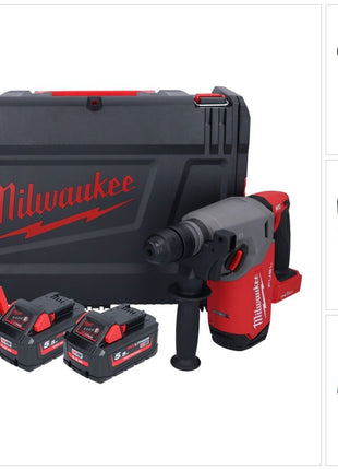 Martillo combinado a batería Milwaukee M18 ONEFHX-552X 18 V 2,5 J SDS-Plus (4933478504) sin escobillas + 2x batería 5,5 Ah + cargador + caja HD